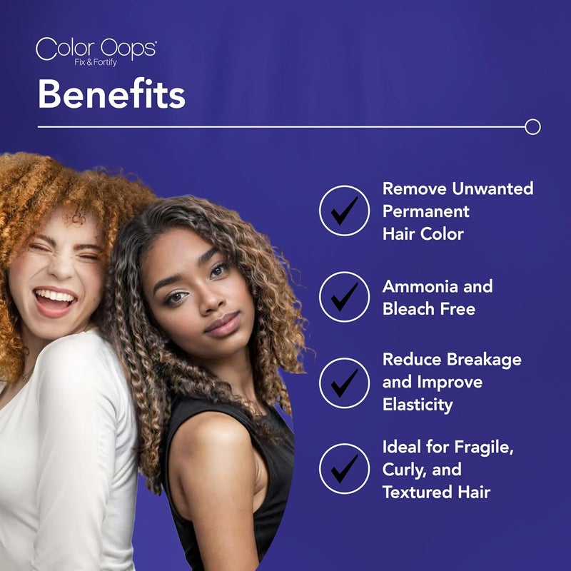 Color Oops Fix & Fortify Bond Rejuvenating Color Remover, Includes Color Remover, Activator Mixing Bottle, Charcoal Shampoo, Bond Rejuvenating Masque, Gloves, Cap, & Instructions, Cruelty Free - Image 5